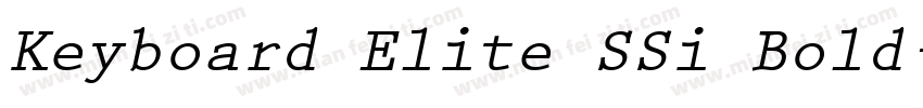 Keyboard Elite SSi Bold字体转换